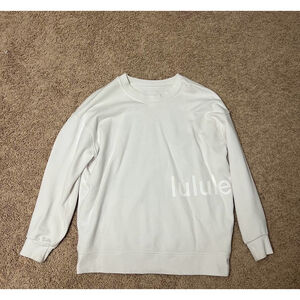 lululemon athletica Off-White Logo Crewneck Sweatshirt